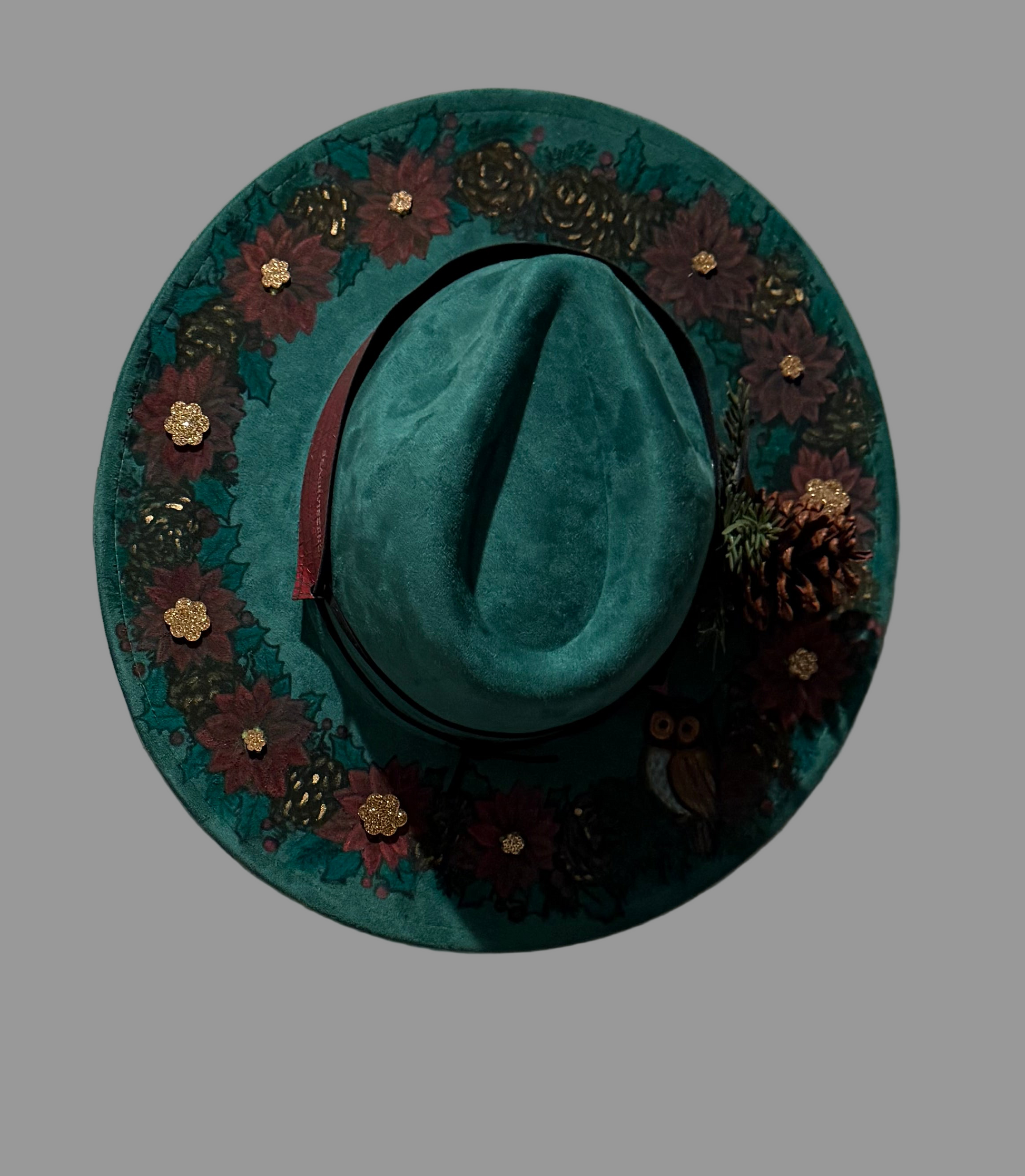 Owl be home for Christmas Wreath hat