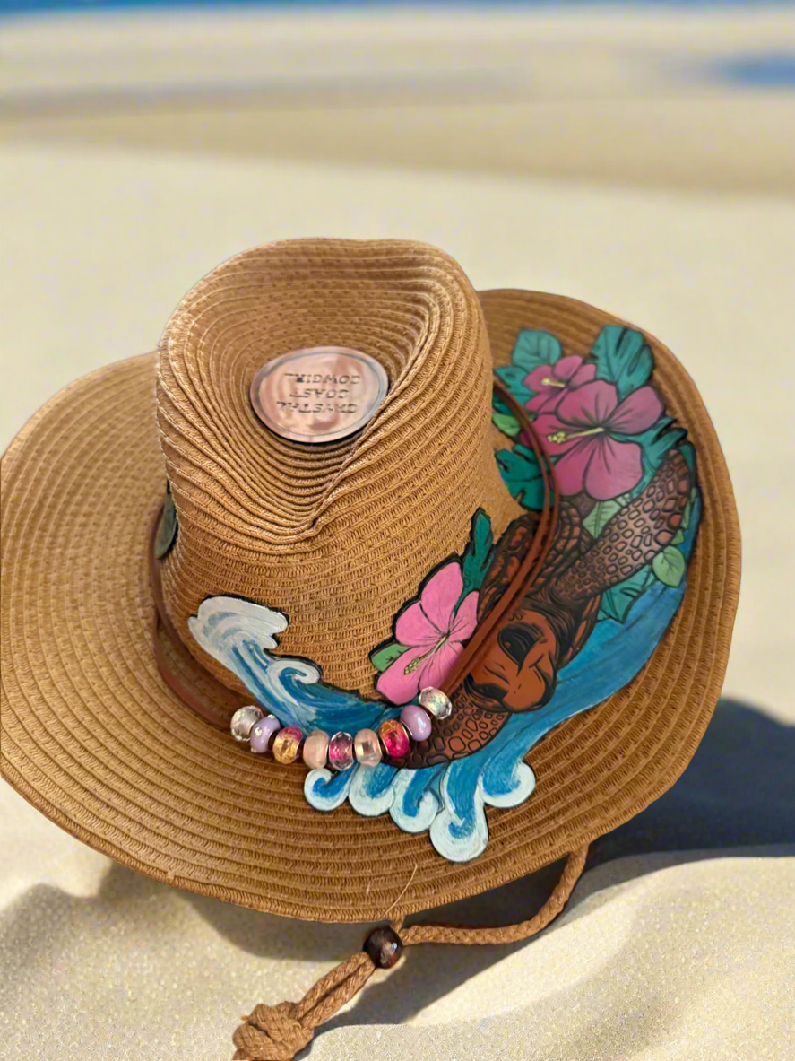 Crystal Coast Cowgirl Sea Turtle Hat