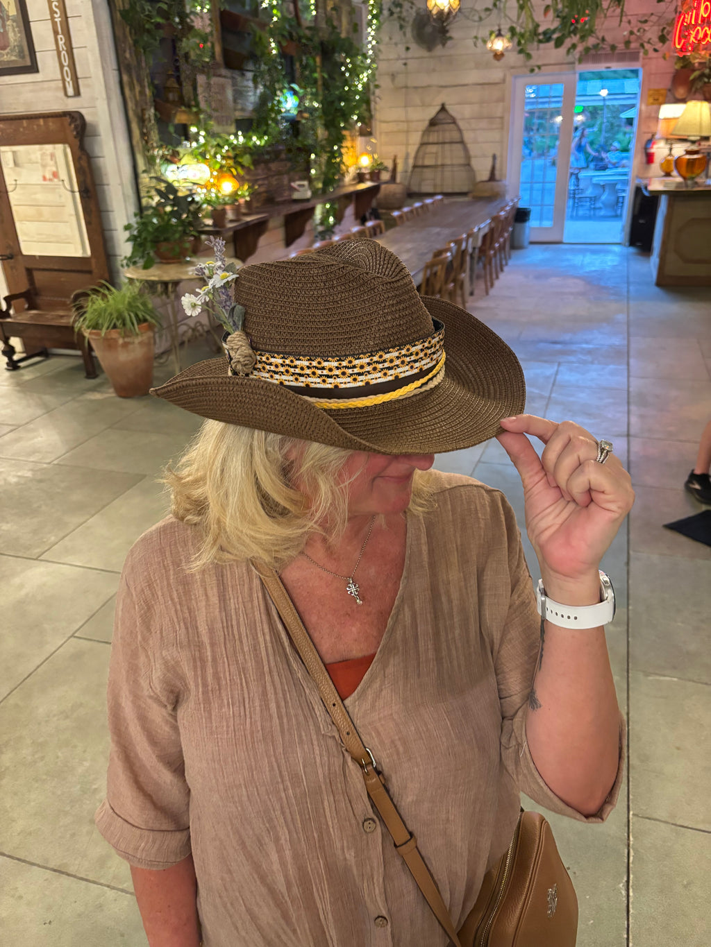 Hat Bar Straw Cowboy Hat BeachVibesNC