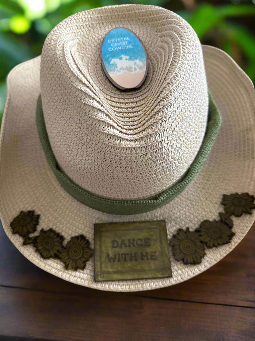 Dance with Me            Crystal Coast Cowgirl hat, also makes a great sun hat