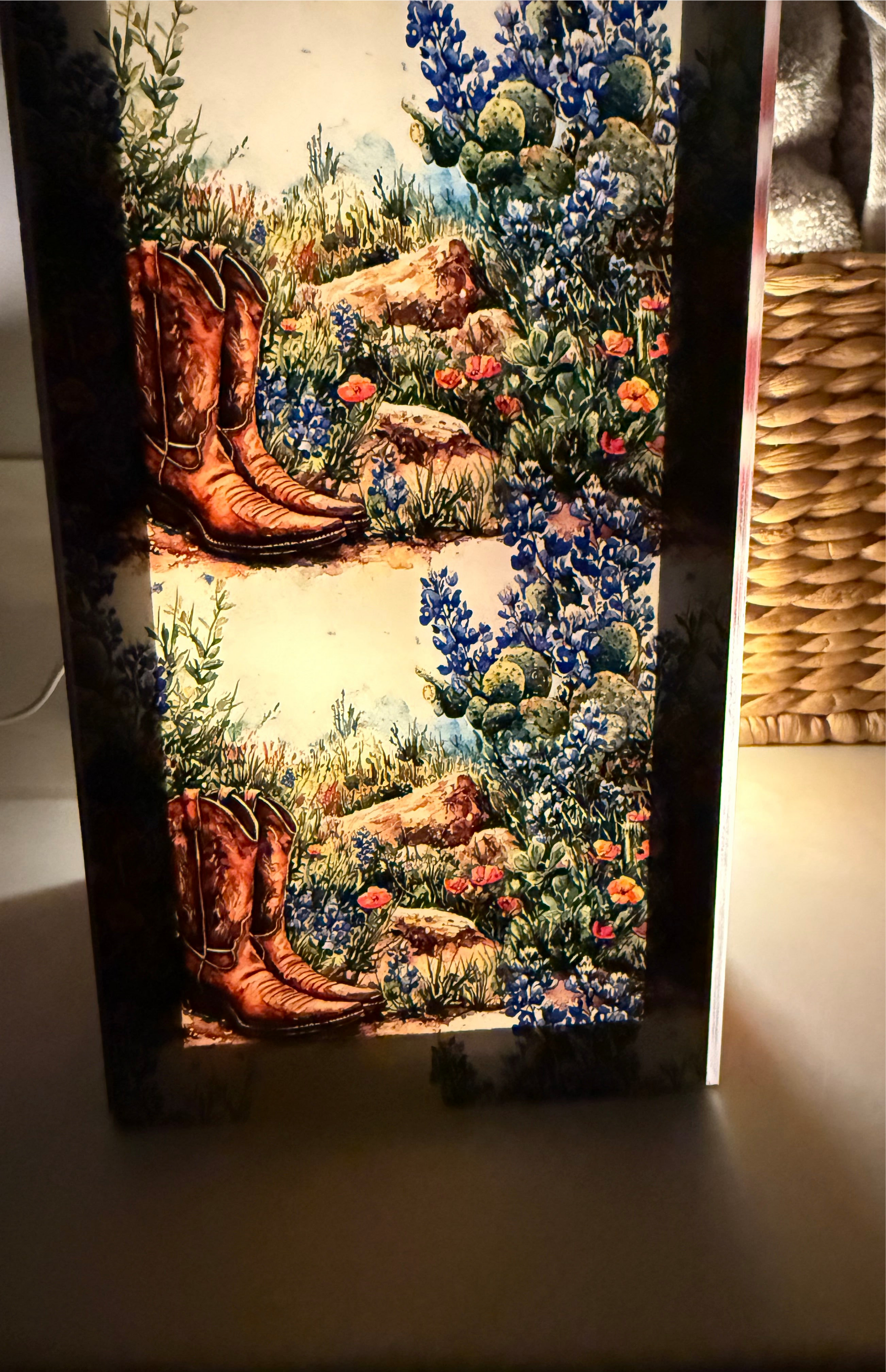Cowgirl design lantern