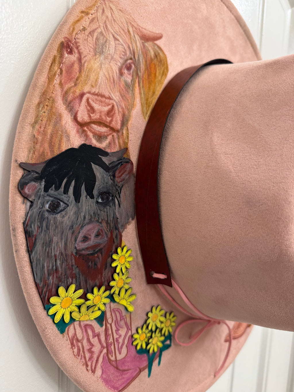 Crystal Coast Cowgirl Highland Cows and Daisies