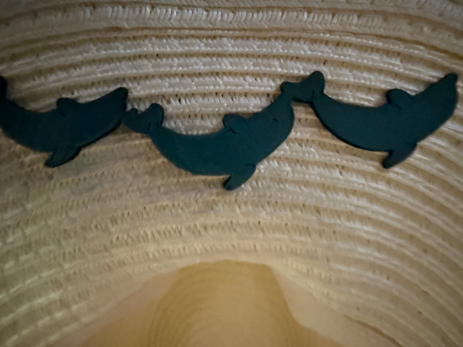 Crystal Coast Cowgirl Hat Mermaid With Sea Turtles and Dolphins