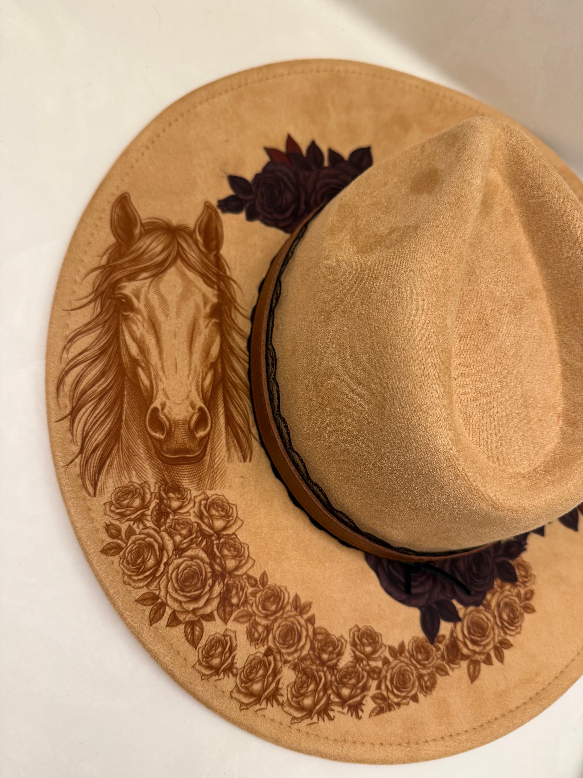 Sunami’s Hats Roses are Red with horse Crystal Coast Cowgirl Hat (Copy 2)