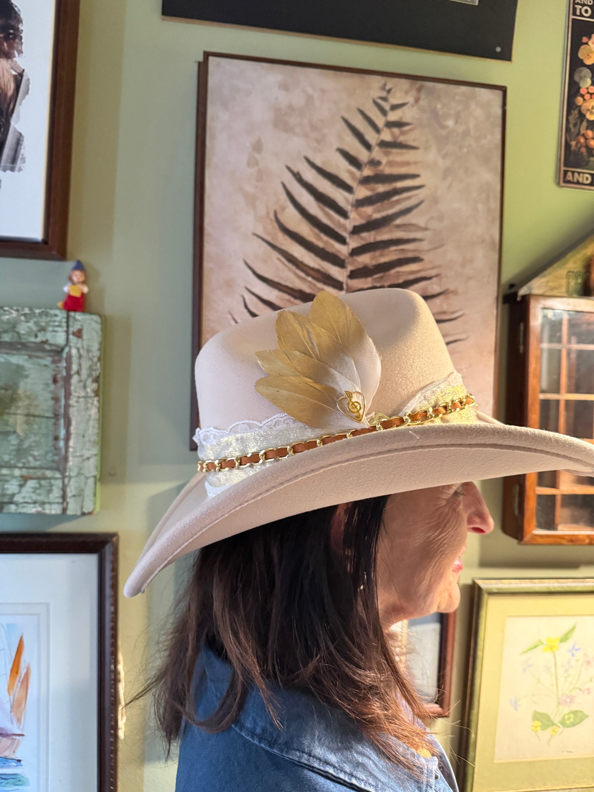 Hat Bar Full Brim Faux Suede BeachVibesNC