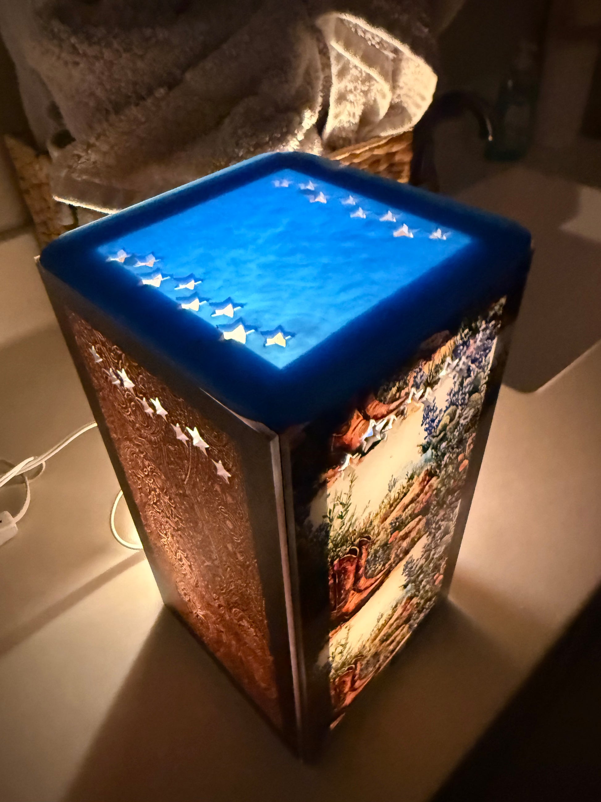 Cowgirl design lantern