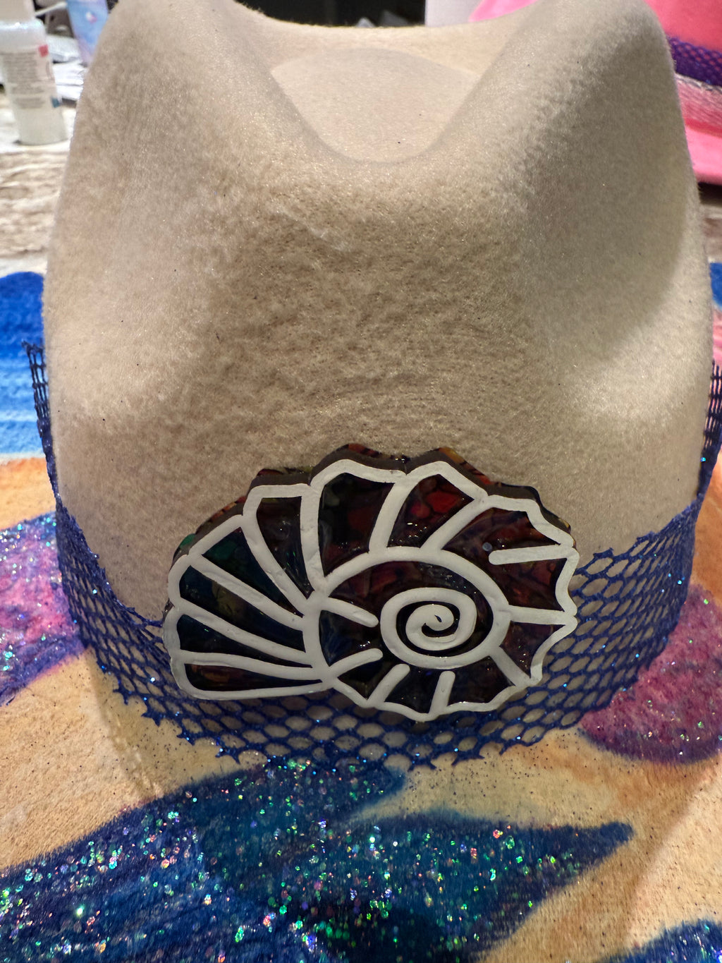 Crystal Coast Cowgirl  Beach Mermaid Felt Hat